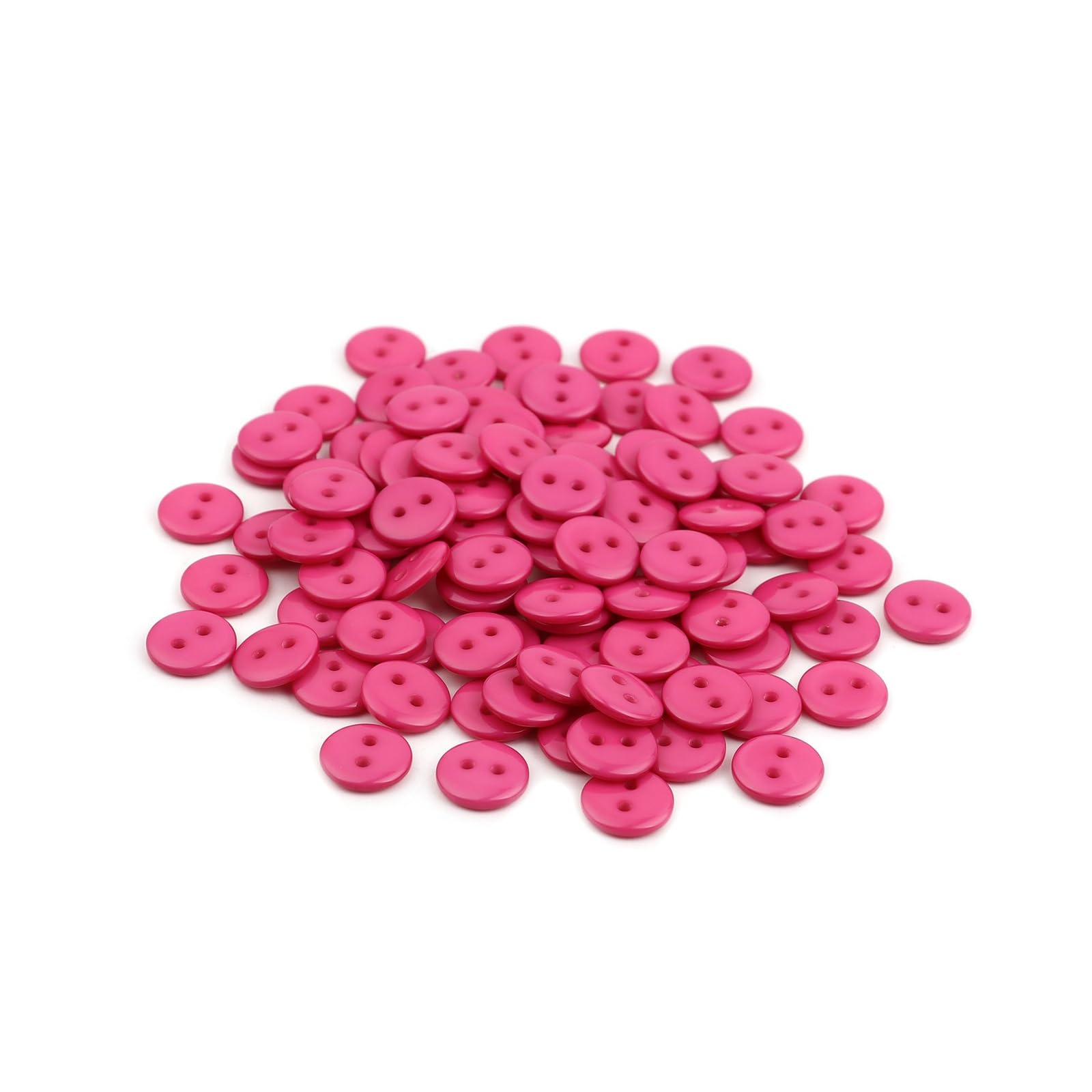 10 Bottoni Rotondi In Resina Rosa, Diametro 23 Mm, Con 2 Fori. Perfetti Per Cucito, Scrapbooking, Creazione Gioielli, Decorazioni Shabby Chic, Maglia E Passamaneria. - 4