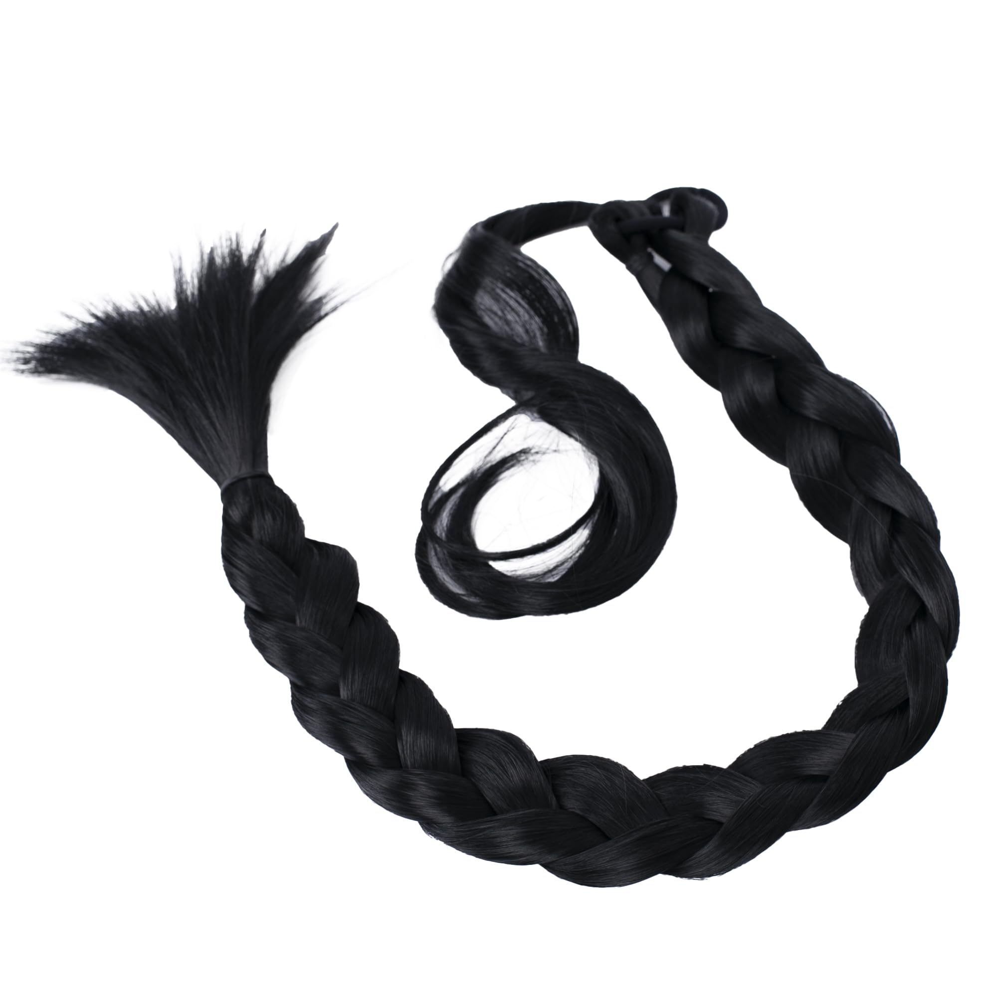 CAISHA 30" Hair Piece Ponytail Hair Extensions Braid For Braiding Black HEZ100, black #1 HEZ100 - Image 2