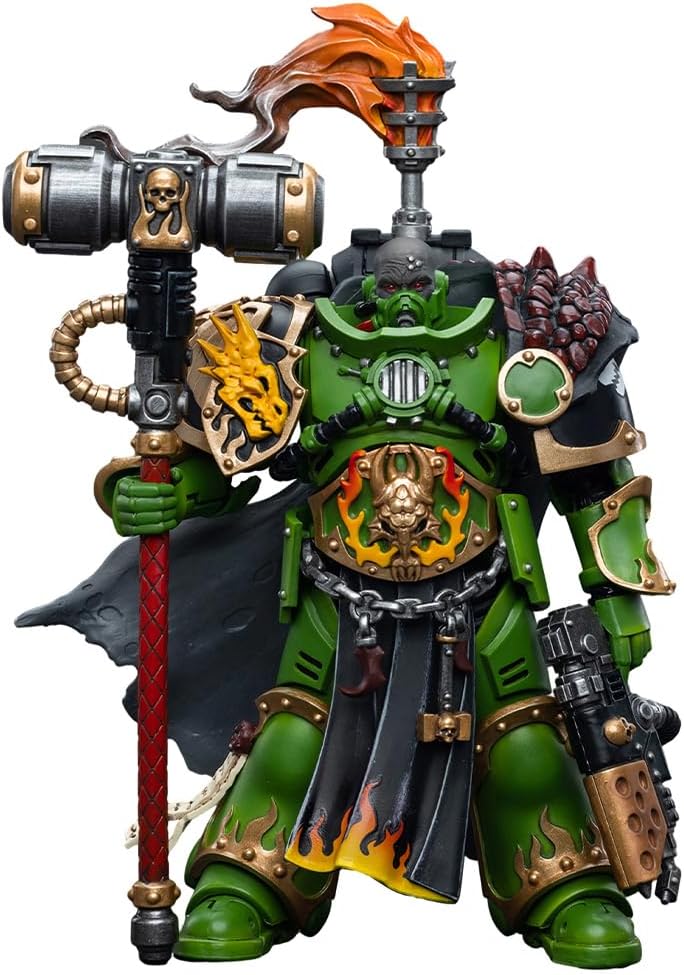 JOYTOY Action Figures Warhammer 40K 4.9inch Salamanders Captain Adrax Agatone 1/18 Movable Model Collectible Figurine
