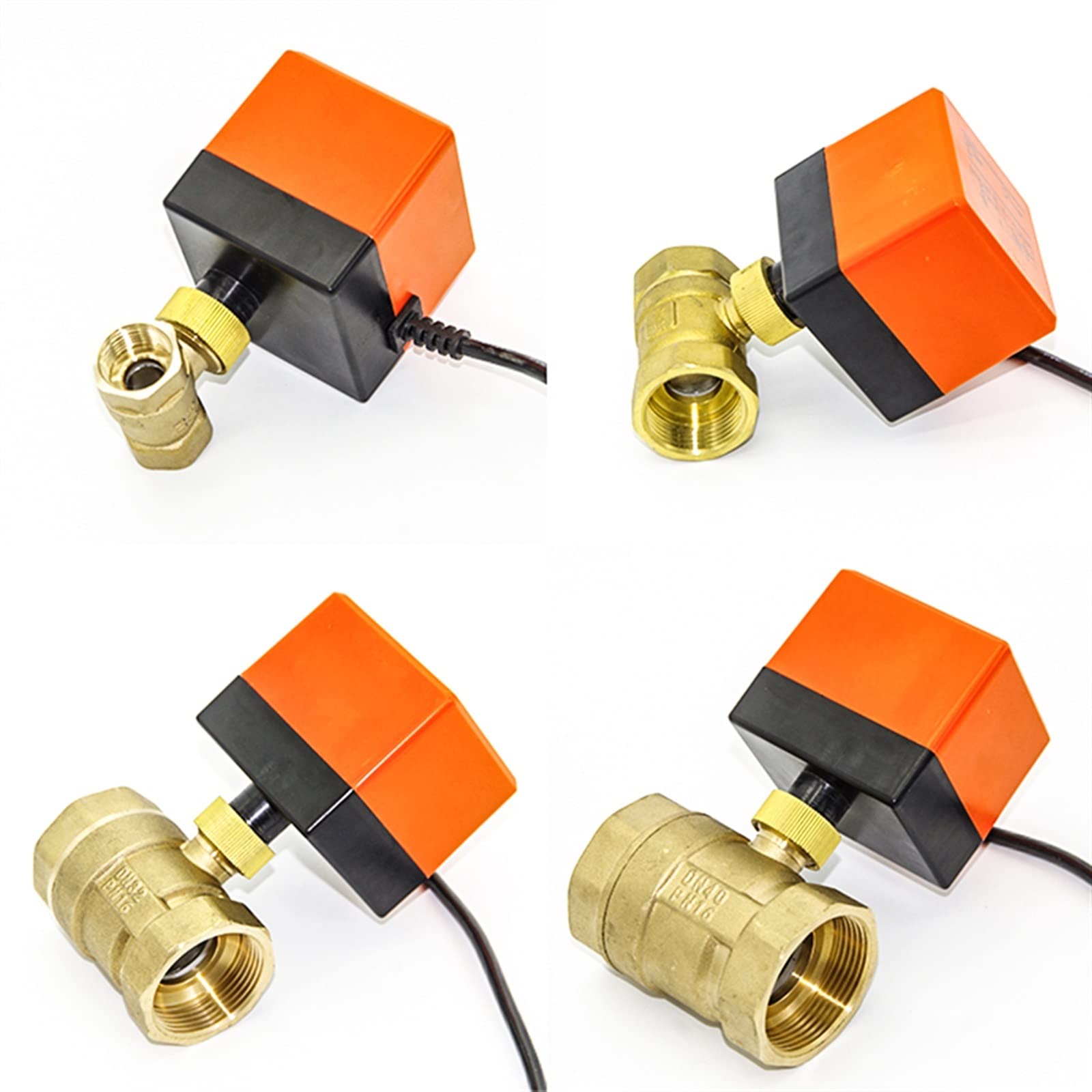 Válvula de bola electromotorizada de latón con control de 3 hilos 2 puntos