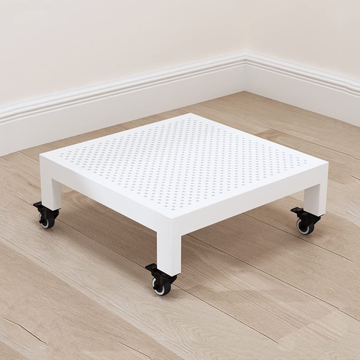 plantenroller Plantenpotstandaard met wielen, 30cm 40cm 50cm vierkante plantenbak, Hoogte 15cm Rolling Plant Stand Pot Trolley, Pallet voor binnen/buiten Sterk en stevig ontwerp