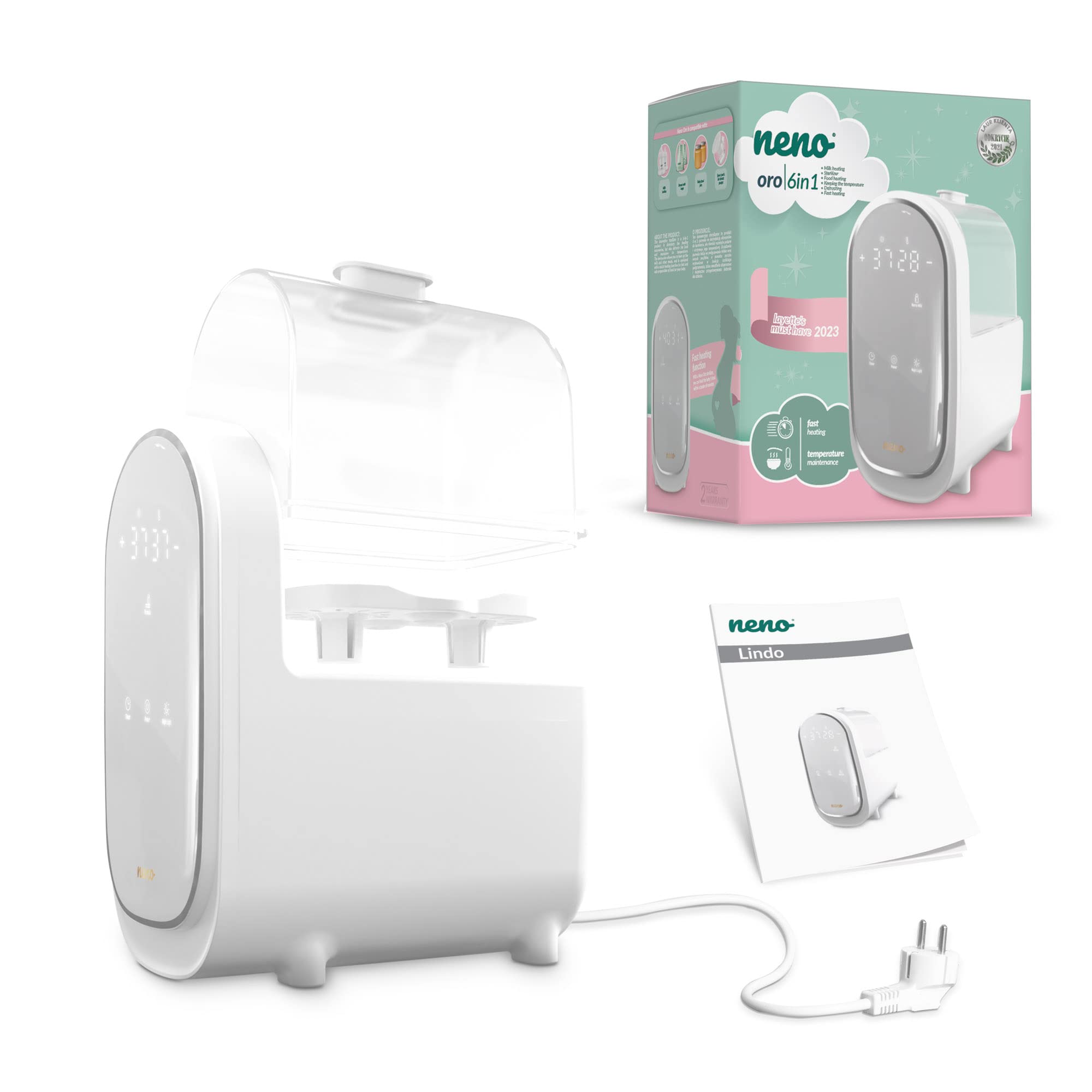 Neno LINDO 6in1 Aufwärmer - Sterilisator - Entfroster - Touchscreen-Anzeige