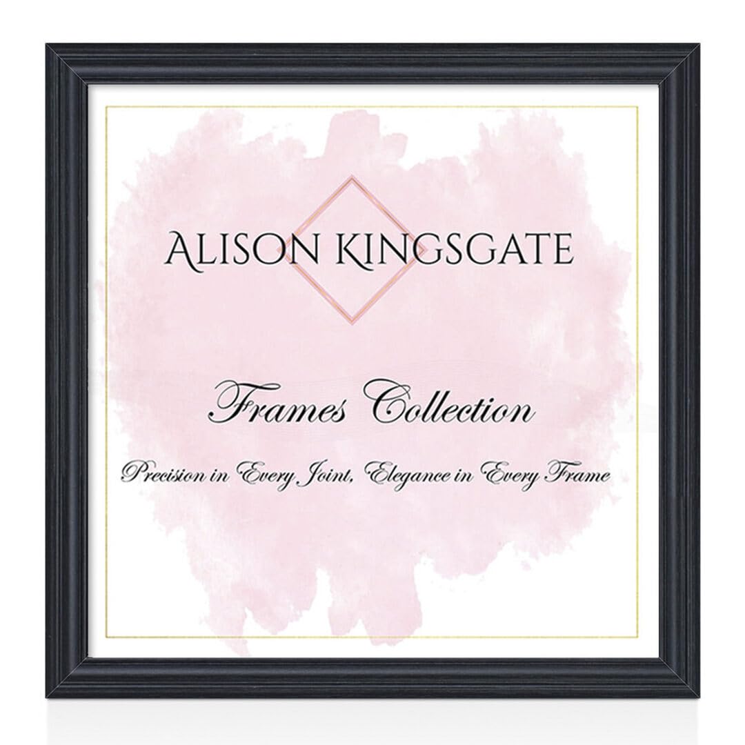 Alison Kingsgate Classic 17X17 Black Photo Frame-Engineered Wood Picture Frames with Shatterproof Perspex - Ideal for Certificates & Artwork-Wall Mount or Tabletop - Multiple Sizes & Colours Available — image 1