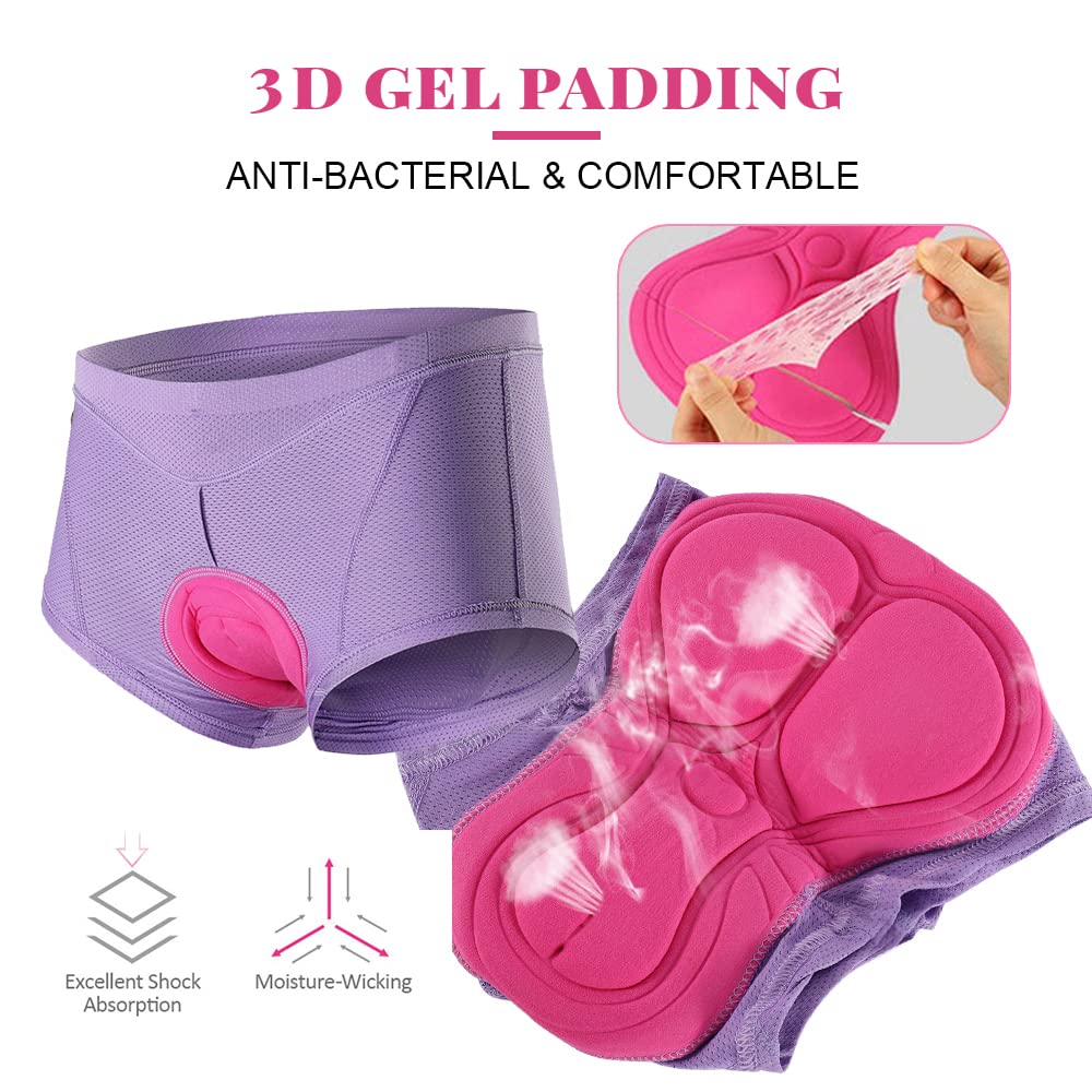 Short De Cyclisme Femme Rose Avec Rembourrage Gel 3D - Taille L - Matière Polyester/élasthanne - 8