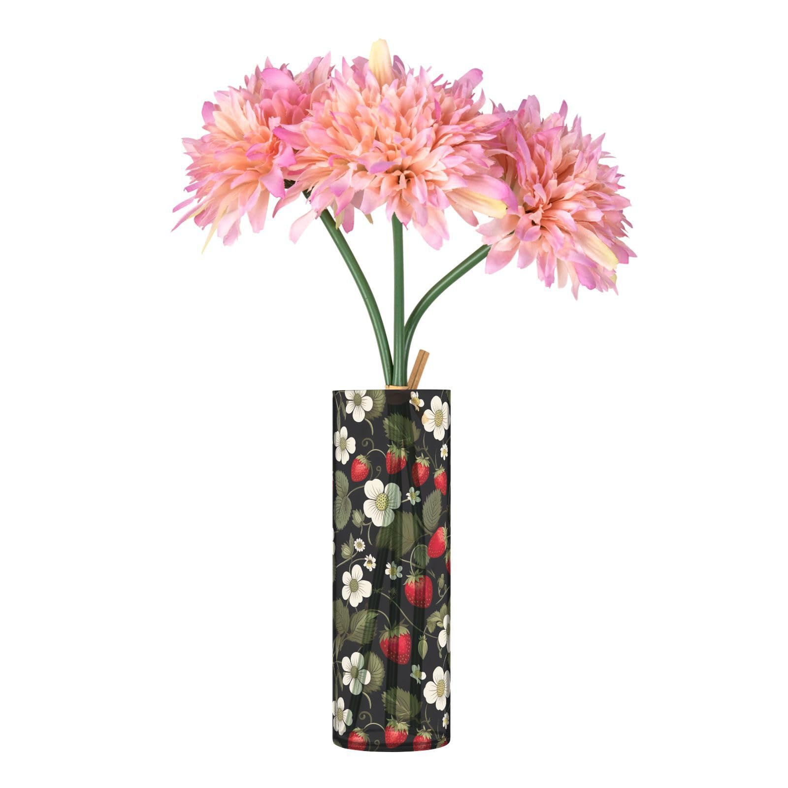 Amazon.com: J JOYSAY White Flowers Strawberries Flower Vase for