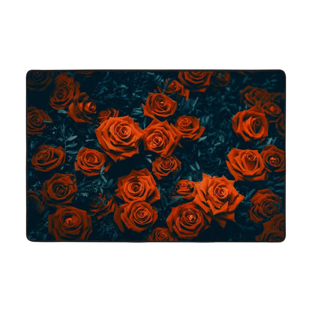 Tapis gothique vintage en velours corail épais de qualité supérieure