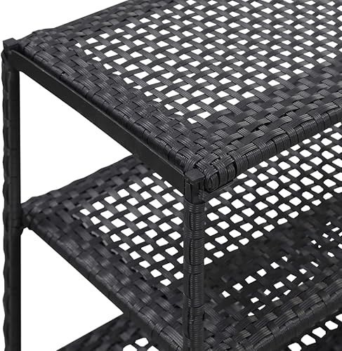 Miniatura 4 de Zapatero independiente, organizador de almacenamiento, estante moderno para almacenamiento de zapatos, para entrada, zapatero negro de 19.7 x 11.8 x