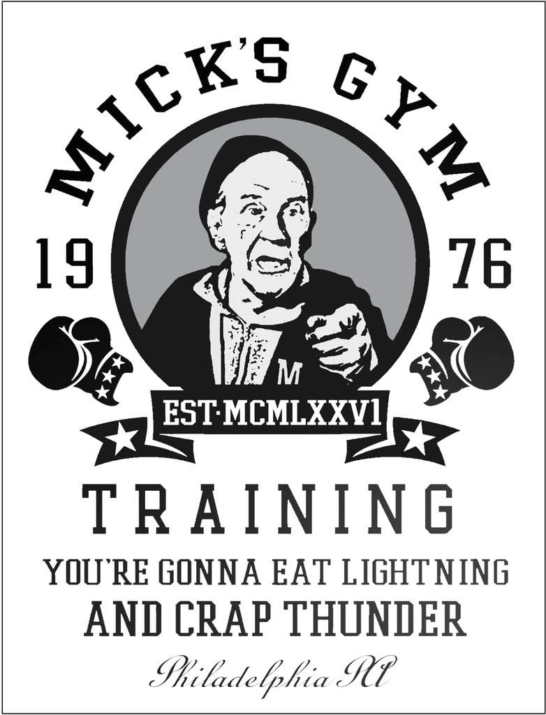Novelty Retro Vintage Wall tin Plaque 20x15cm - Ideal for Pub shed Bar Office Man Cave Home Bedroom Dining Room Kitchen Gift - Rocky Film Mickey Gym Boxing Fight Movie Metal Sign