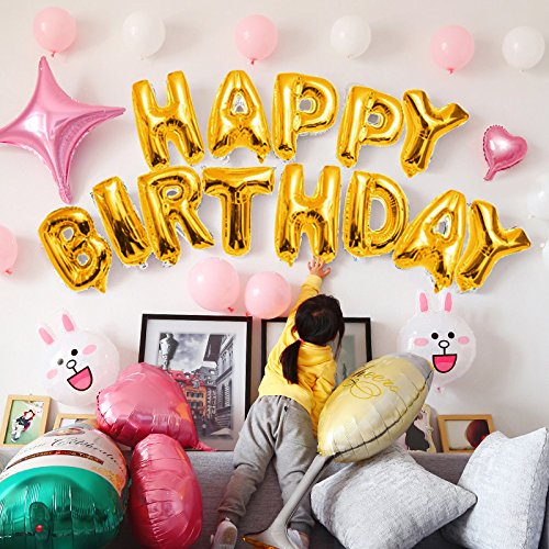 MAGJUCHE 13th Birthday Decorations Kit-Gold Silver Glitter Happy 13 years old Birthday Banner & Sparkling Celebration Hanging Swirls, Party Supplies