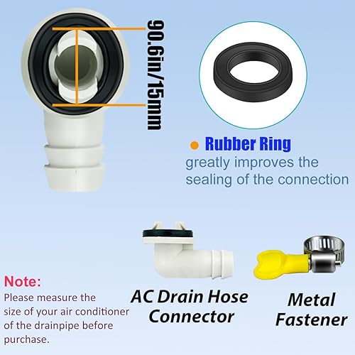 Miniatura 3 de Kit de manguera de drenaje de aire acondicionado, reemplazo de manguera de drenaje de CA de 10 pies a prueba de fugas