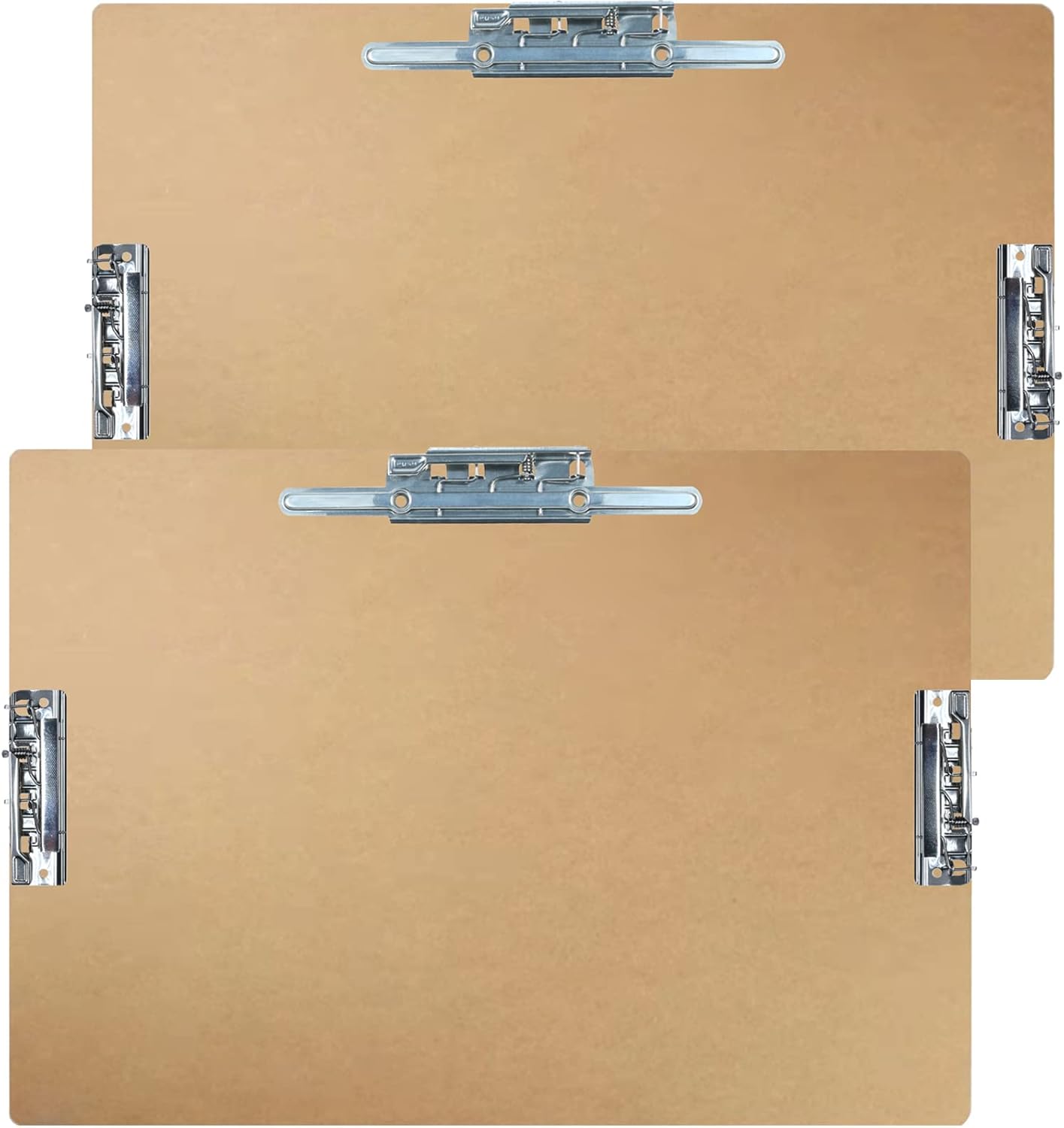 Acocony 11x17 Clipboard Three Clip Extra Large Clipboard Harboard with 8 Inch and 2-4 Inch Lever Operated Clip 11 x 17 Clipping Board Log Color Pack of 1