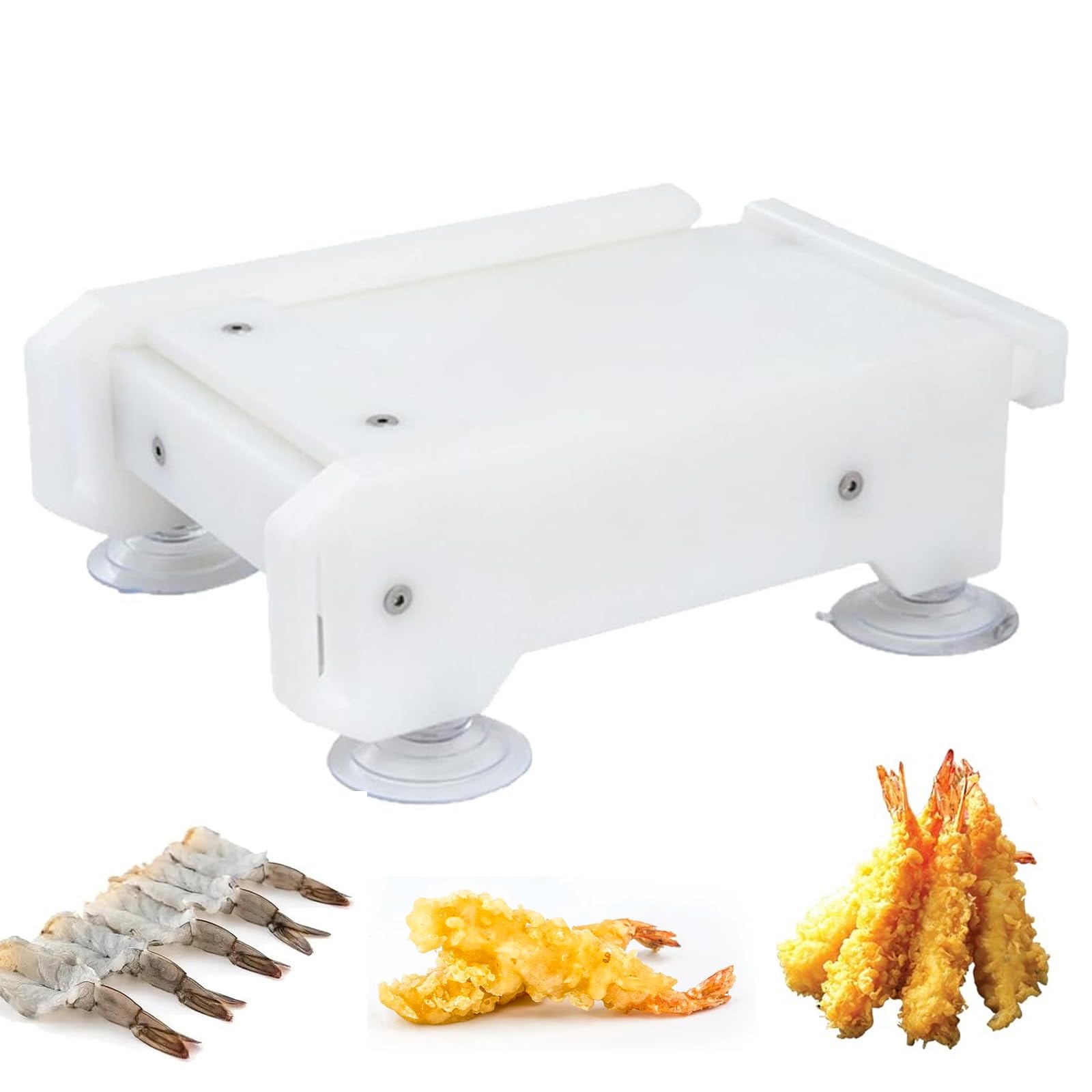 Tempura Presse à crevettes portable, base d'aspiration stable, facile à nettoyer pour les sushis, les cuisiniers à domicile, les chefs professionnels