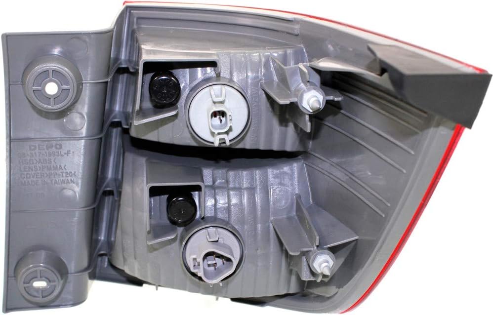 Garage-Pro Rear Tail Light Assembly for Honda Odyssey 2011-2013 Tail Lights Mounts on Body Halogen with bulb(s) Driver Side, Outer HO2804100