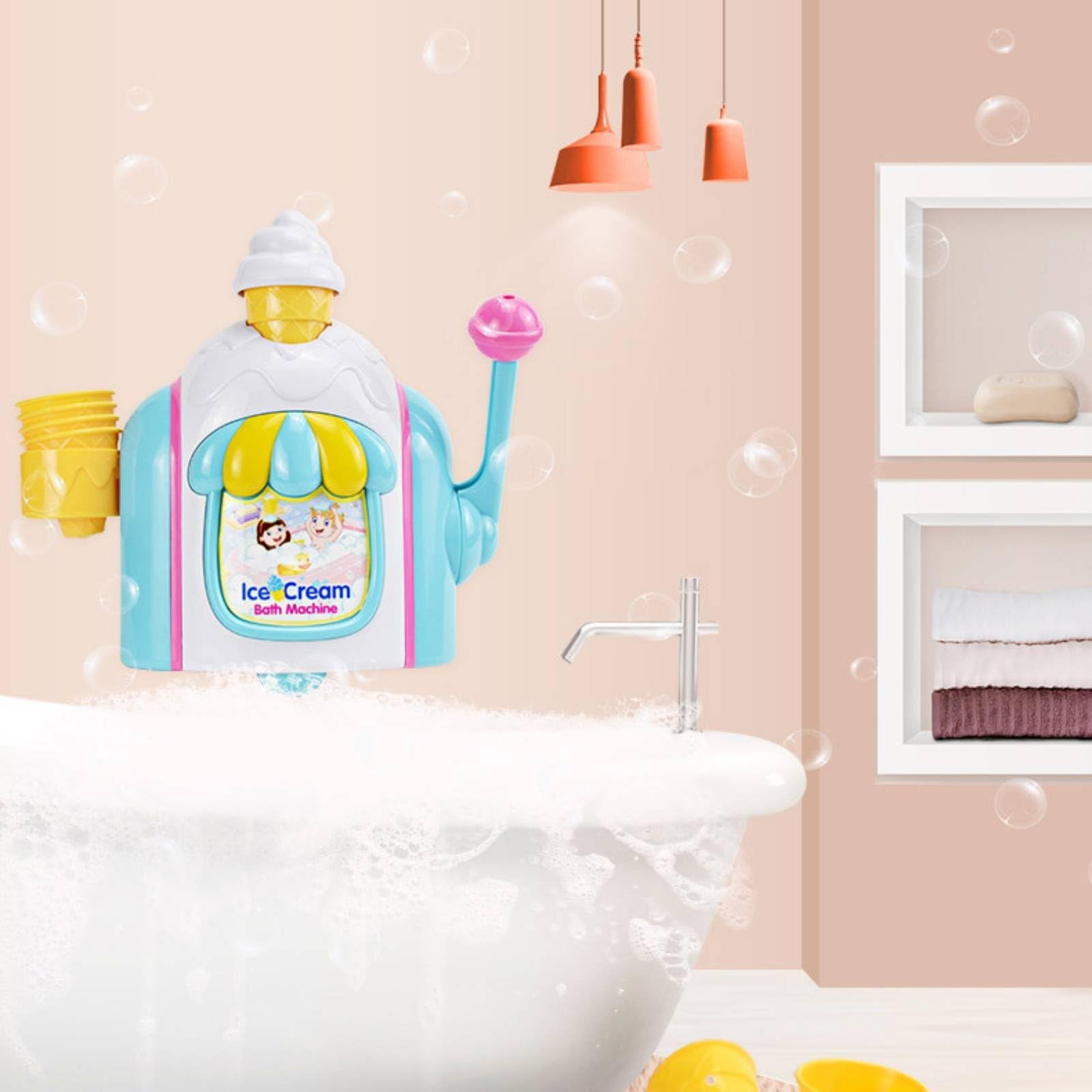 Moule à Bulles Enfant Machine Bulles Créateur Mousse Jouet Bain Ventouses Robustes Levier Ergonomique Résistant Montage Simple Encourage l'Imagination