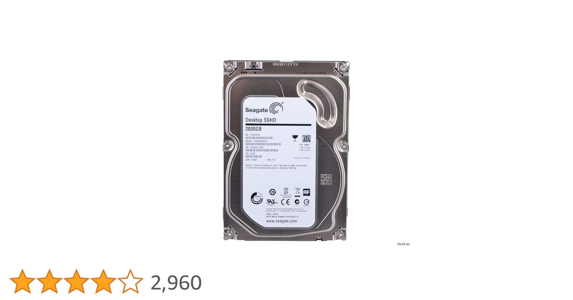 Seagate ST2000DX001（3.5インチ HDD 2TB） Amazon | Seagate シーゲイト 内蔵ハードディスク Desktop SSHD