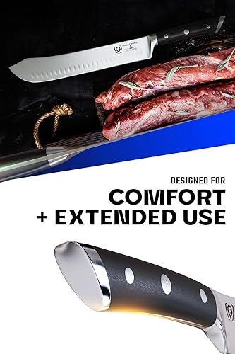 Miniatura 4 de Dalstrong Cuchillo de carnicero Bull Nose  10 pulgadas  Gladiator Series Elite  Acero alemán de alto carbono  Cuchillo de rotura  Mango negro G10