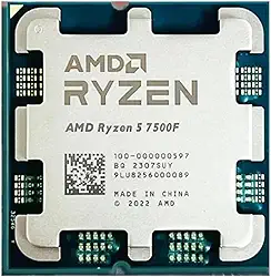Processador Ryzen 5 7500F AM5 6 Core 12 Thread 3,7 GHz – Plataforma 5 nm para PCs Compactos - Com Caixa