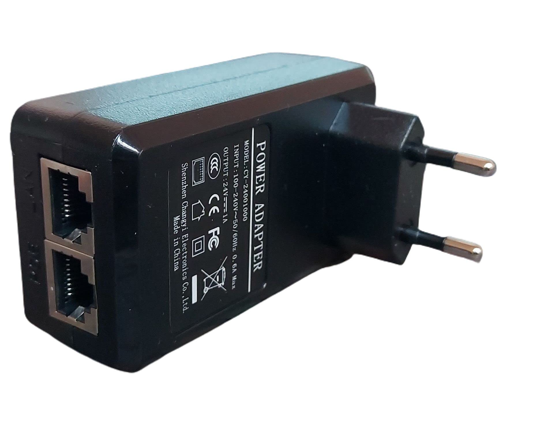 Iniettore POE 15V 1A - Alimentatore Ethernet Con Spina USA (AC100-240V)