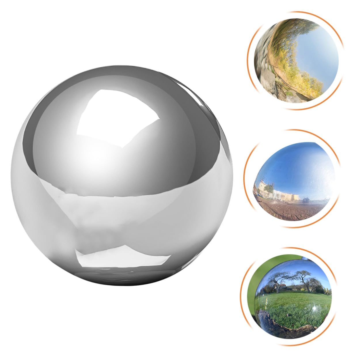 Artibetter Edelstahl Gartendeko Kugel Polierte Spiegelkugel Reflektierende Outdoor Gazing Ball für Garten Dekoration Robuste Leichte Dekokugel für Blumenteiche und Außenbereich