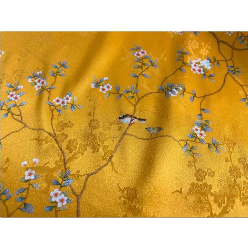 Jedwabna brokatowa tkanina satynowa 116 cm x 50 cm do odzieży DIY