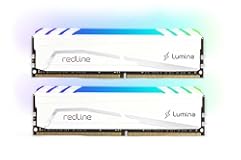 Redline RGB White - DDR4 UDIMM - 16GB &lpar;2x8GB&rpar; 3600MHz CL-16-288-pin1&period;35V Desktop Ram - Non-ECC - Dual Channel - Lumina Heatsink &lpar;MLB4C360GKKP8GX2&rpar;