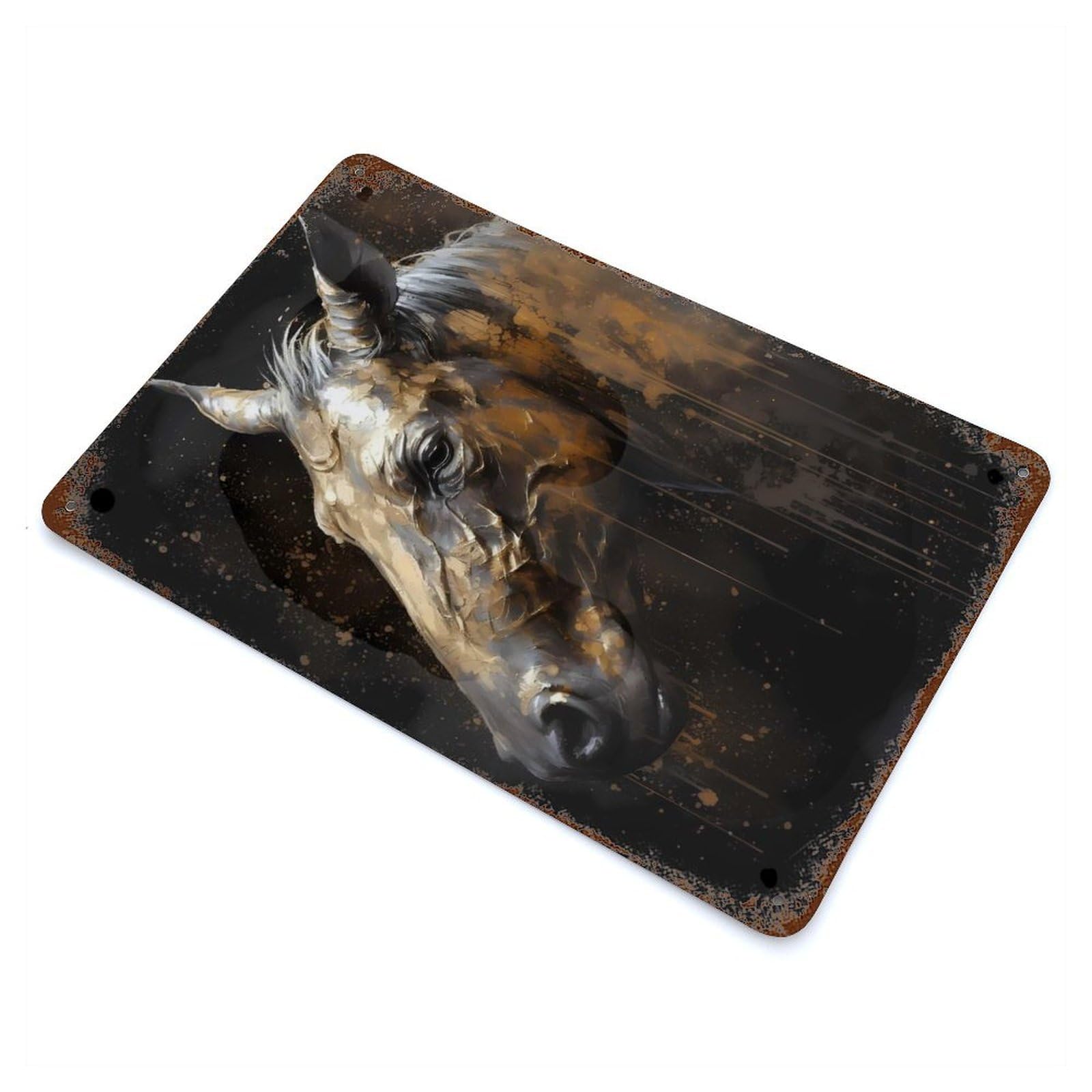 Donkey Enchantment Spells Rusty Metal Tin Sign 11.8"x7.9", for Living Room, Hallway And Home Decor, Old School Wall Decor