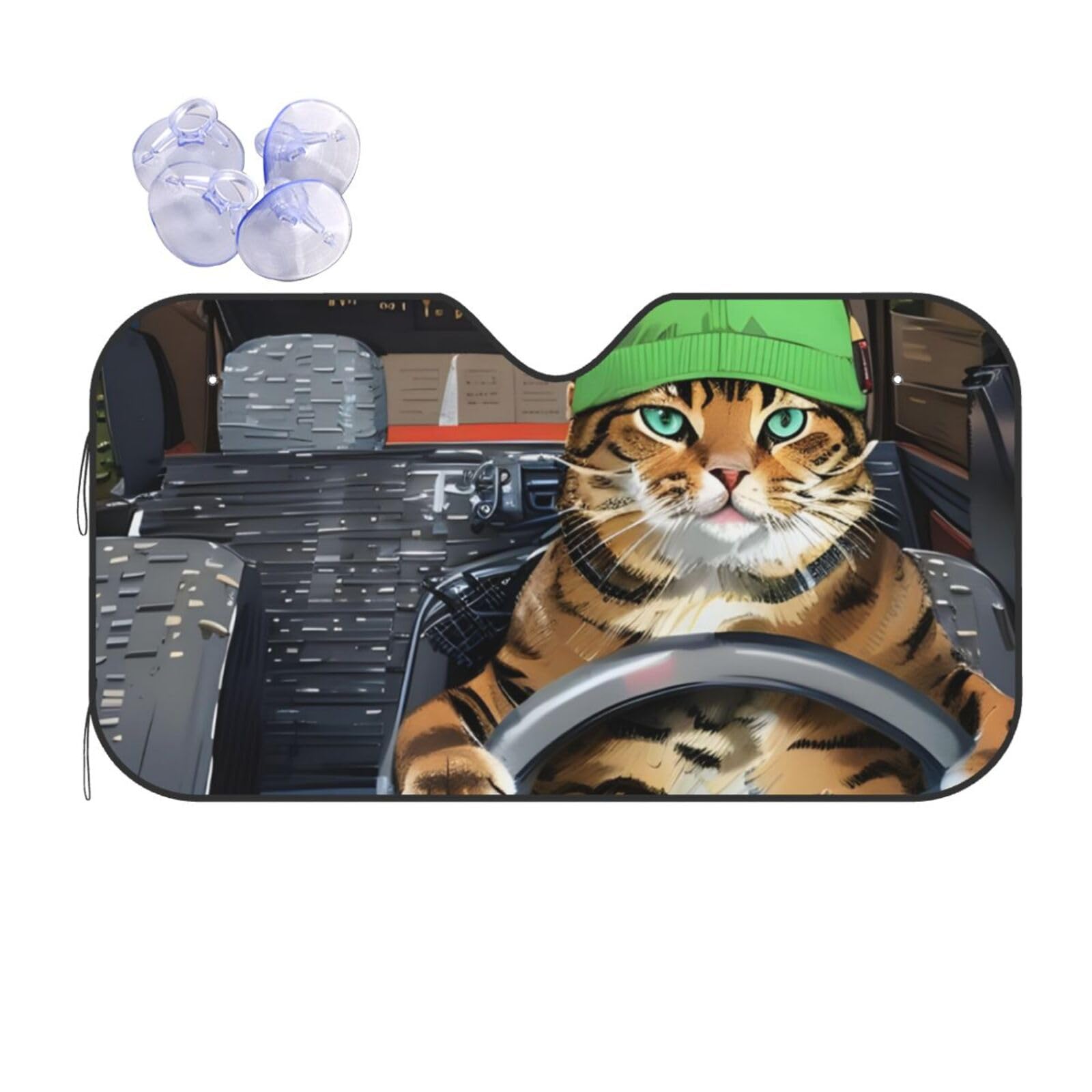 Amazon | 車用サンシェード 猫 猫柄 ねこ おもしろ クール