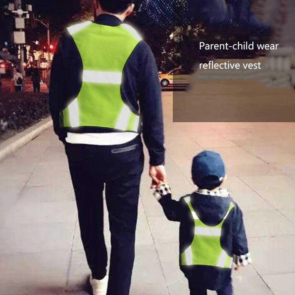 IRYZE Reflektorweste Warnweste Reflektierender Anzug for Nachtlauf, reflektierende Sicherheitsweste mit einstellbarem Riemen ultra-dünn Sicherheitsweste Warnschutzweste