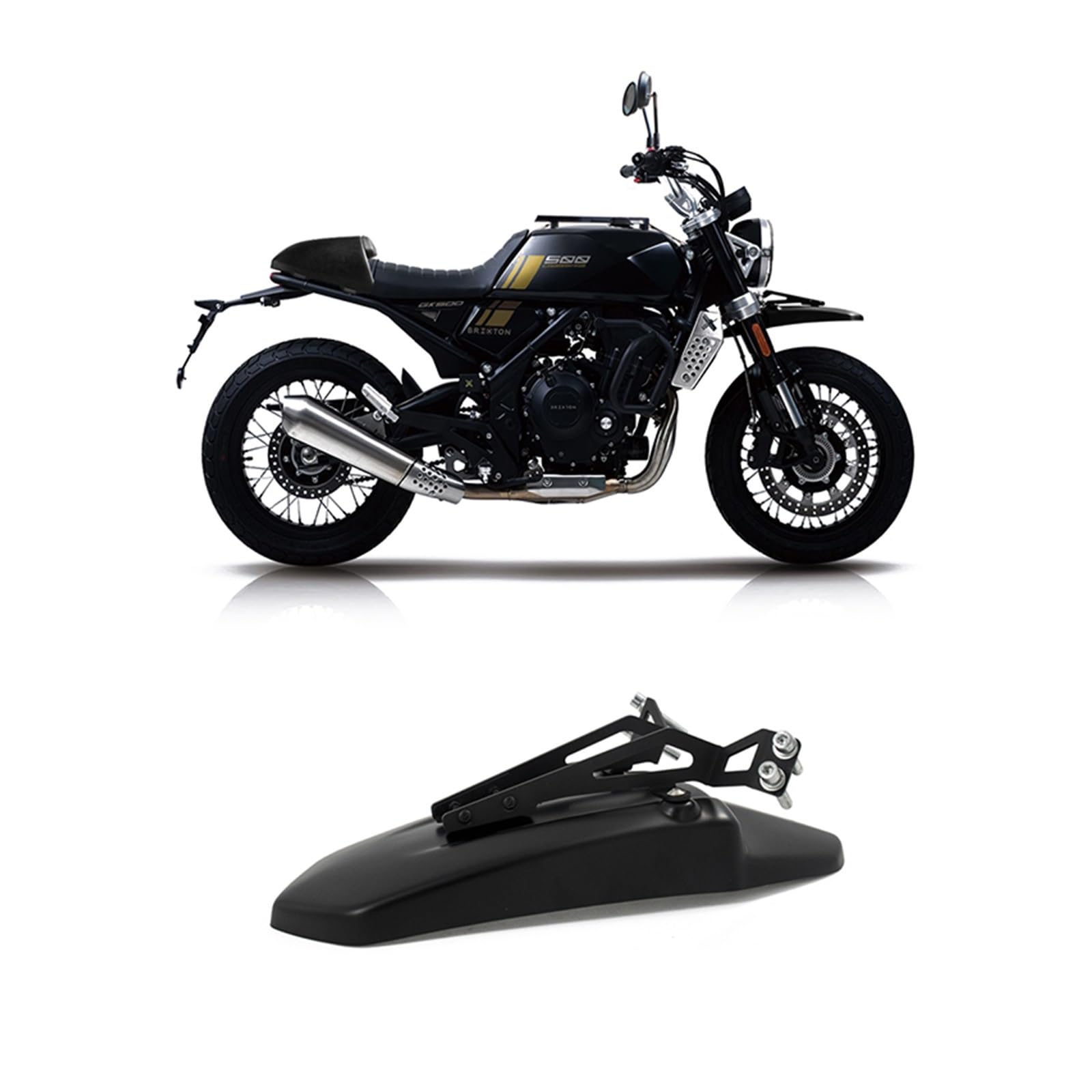 Parafango Motocicletta Paraspruzzi Per Parafango Anteriore Moto In Plastica Nera Con Staffa Per Brixton Crossfire 500 Fender Motocicletta