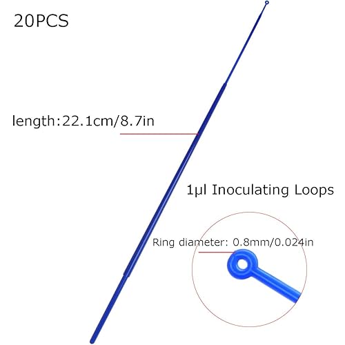 Miniatura 4 de MEETOOT 100 unidades de 10ul + 1ul varilla de muestreo desechable lazo de inoculación paquete individual