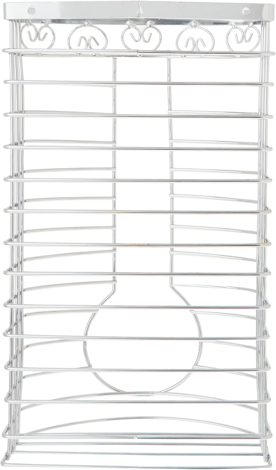 Saganizer grocery bag holder Chrome plastic bag holder Easy-access openings multi position use or over the Cabinet Kitchen Storage Holder or wall mount
