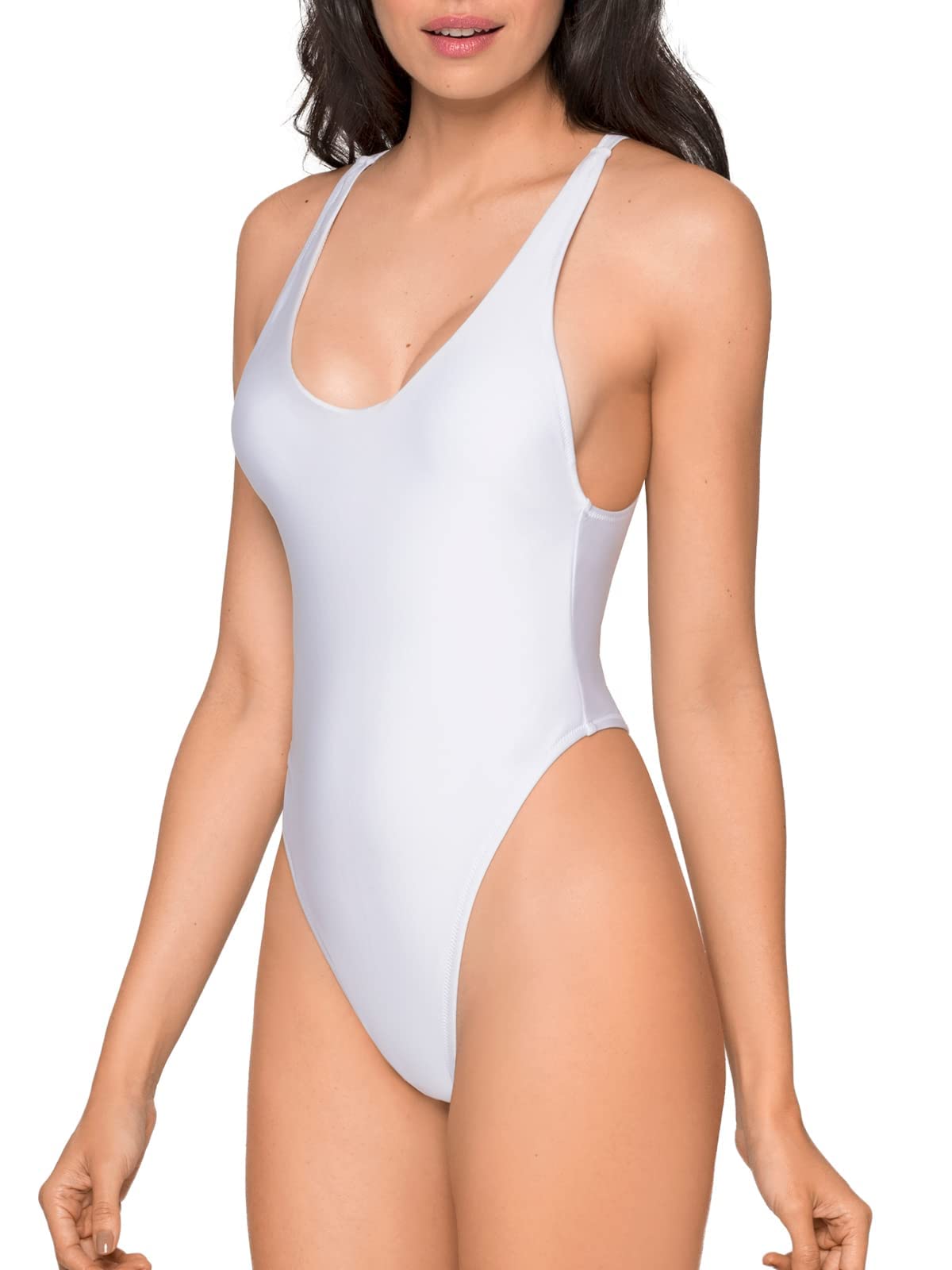 Ocean Blues Women's Sexy Thong One Piece Swimsuit High Cut Adjustable One Piece Bathing Suits