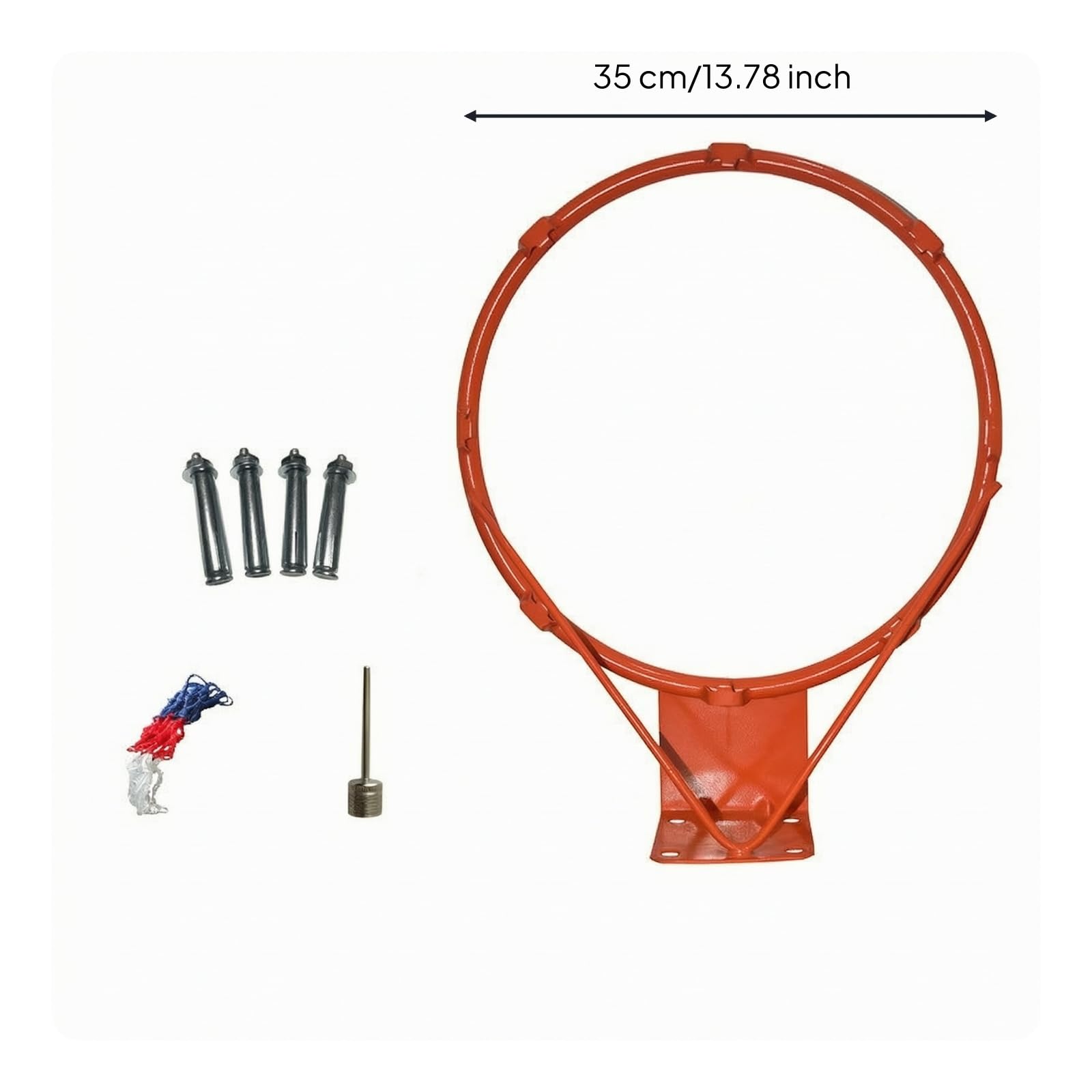 da Basket da Parete Stabile Basket con Rete Durevole Attrezzatura Sportiva nterno