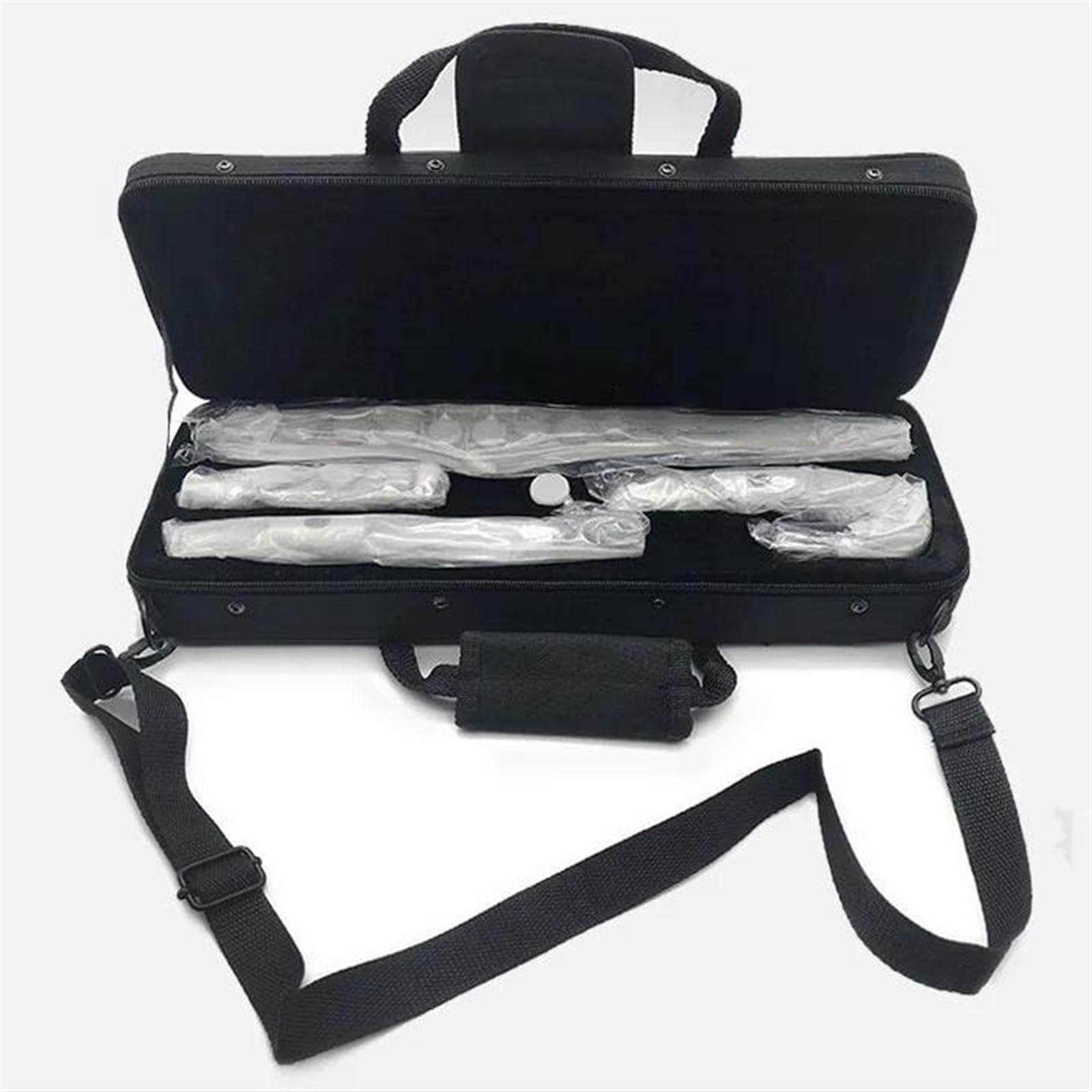 Professionale Flauto Traverso Giunti a testa curva Divisi 16 tasti Foro chiuso C TuneFlute Corpo in cupronichel Chiavi in ​​nichel argento Flauto con custodia
