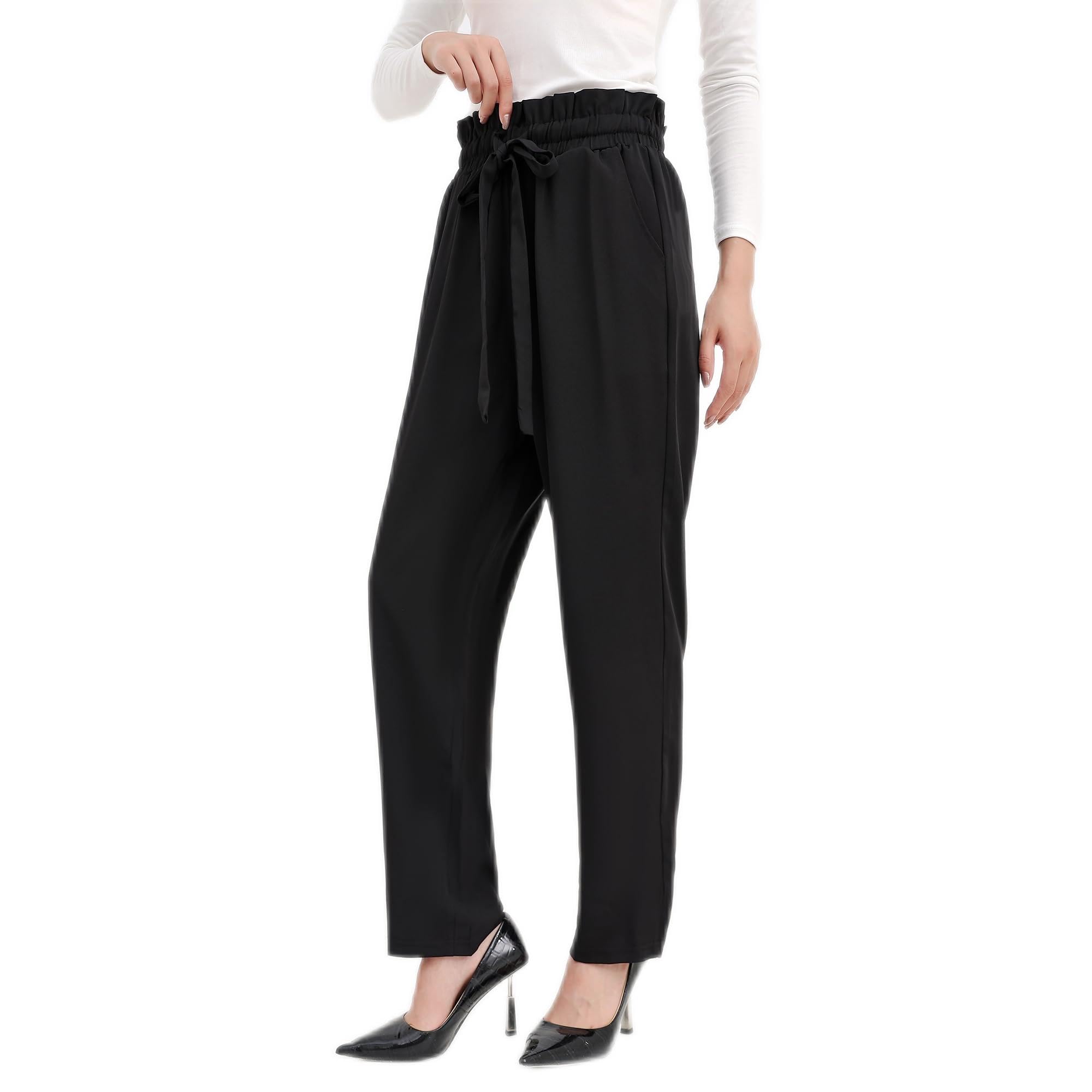 Women Pencil Pants Women Casual Paper Bag Waist Pants Suitable for Wearing in Offices Schools and Companies