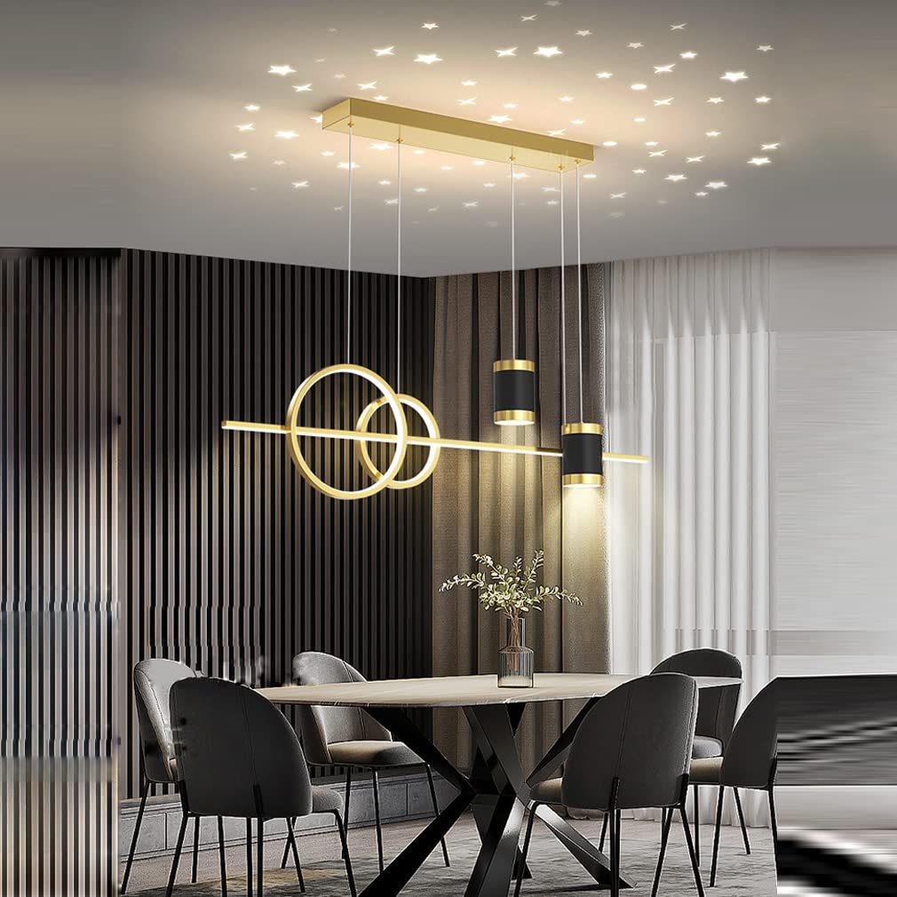 Lanekd Esstisch LED Pendelleuchte/Hängelampe Esszimmer Pendellampe Höhenverstellbar Designer Küchenlampen Warmes Licht/3000K Decken Leuchten für Büro Schlafzimmer Wohnzimmer Deko Hängend Lampe