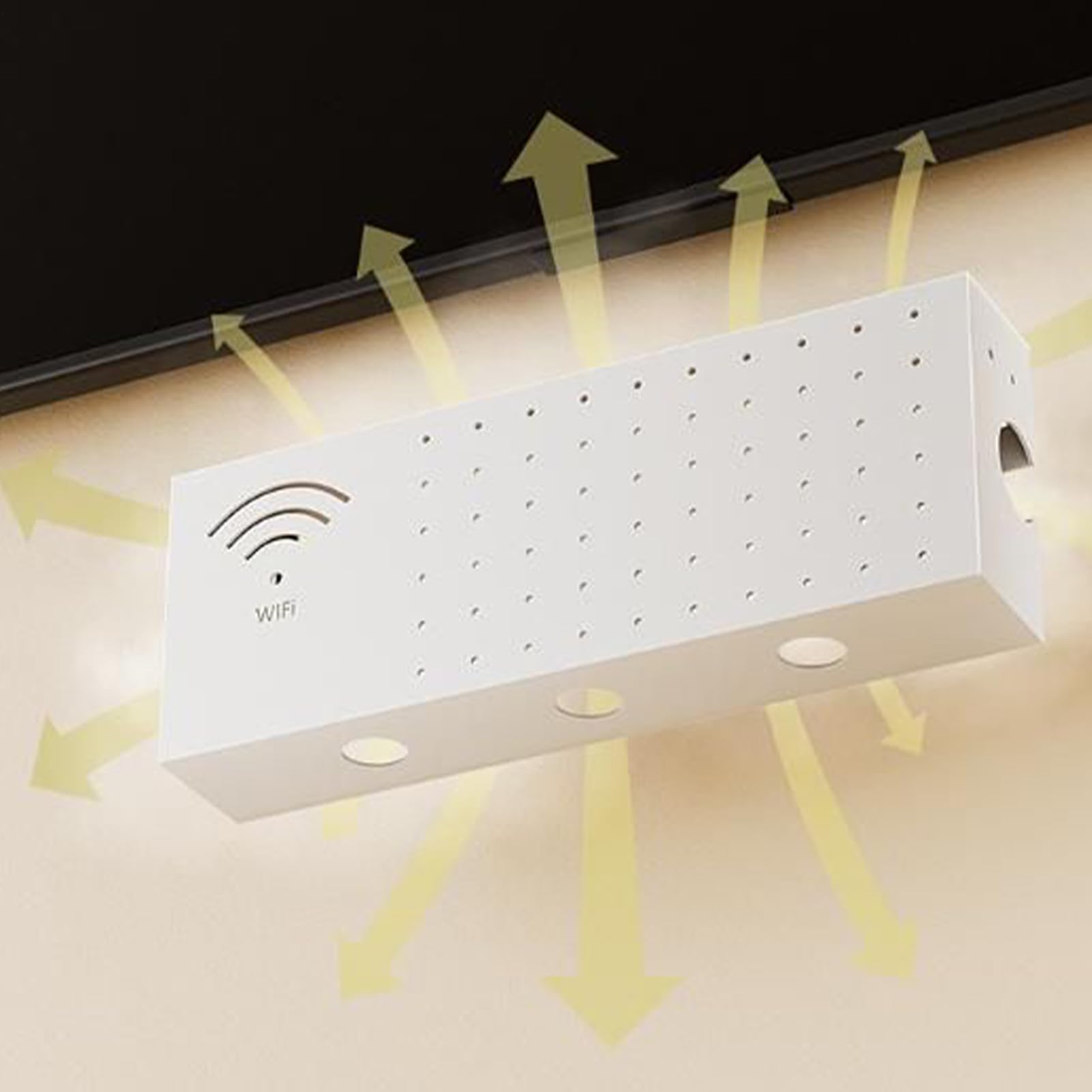 Nascondino Box WiFi Organizzatore Domestico In Acciaio Al Carbonio Con | Nascondino Box Internet per Connessione Rete Presa Uscita Organizzatore Cavo Soggiorno TV Scrivania