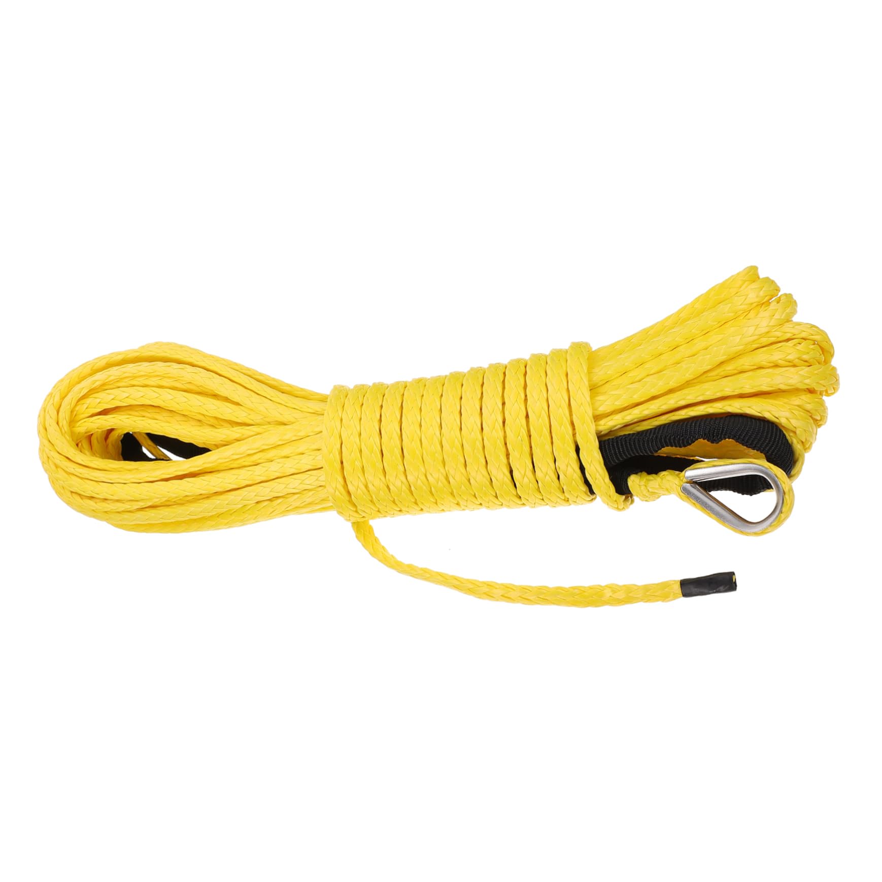 SUPVOX Corda da Traino per Auto in Nylon Giallo Resistente e Robusta Acciaio Inossidabile, per Rimorchio e Veicoli Pesanti,