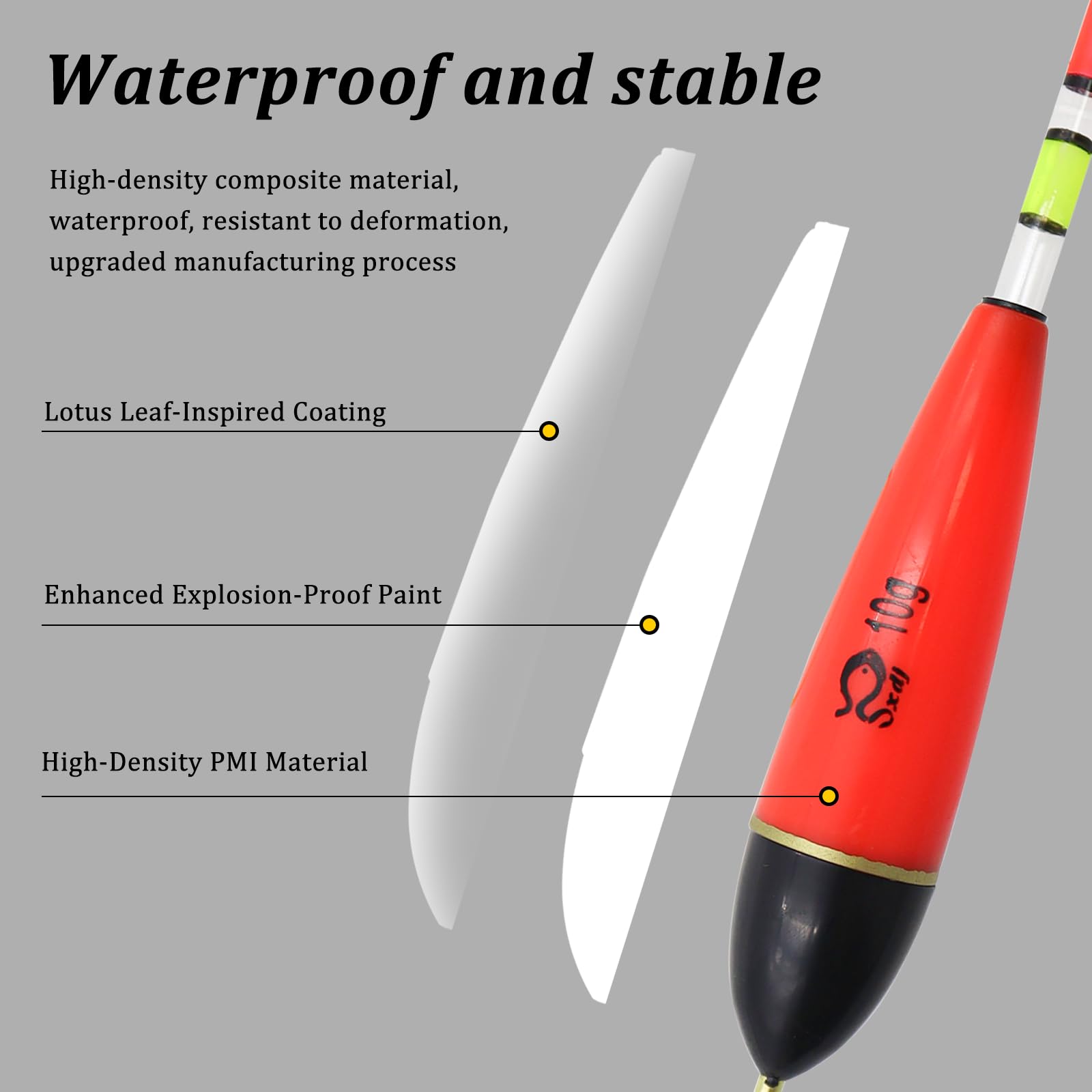 OMJMYY 5 Unidades de flotadores de Pesca Luminosos 5 g/8 g/10 g/12 g/15 g portátil Pesca flotadores Accesorios de Pesca Set de Espuma EVA para Lucio Perca Carpa Diferentes Especies de Peces Grandes