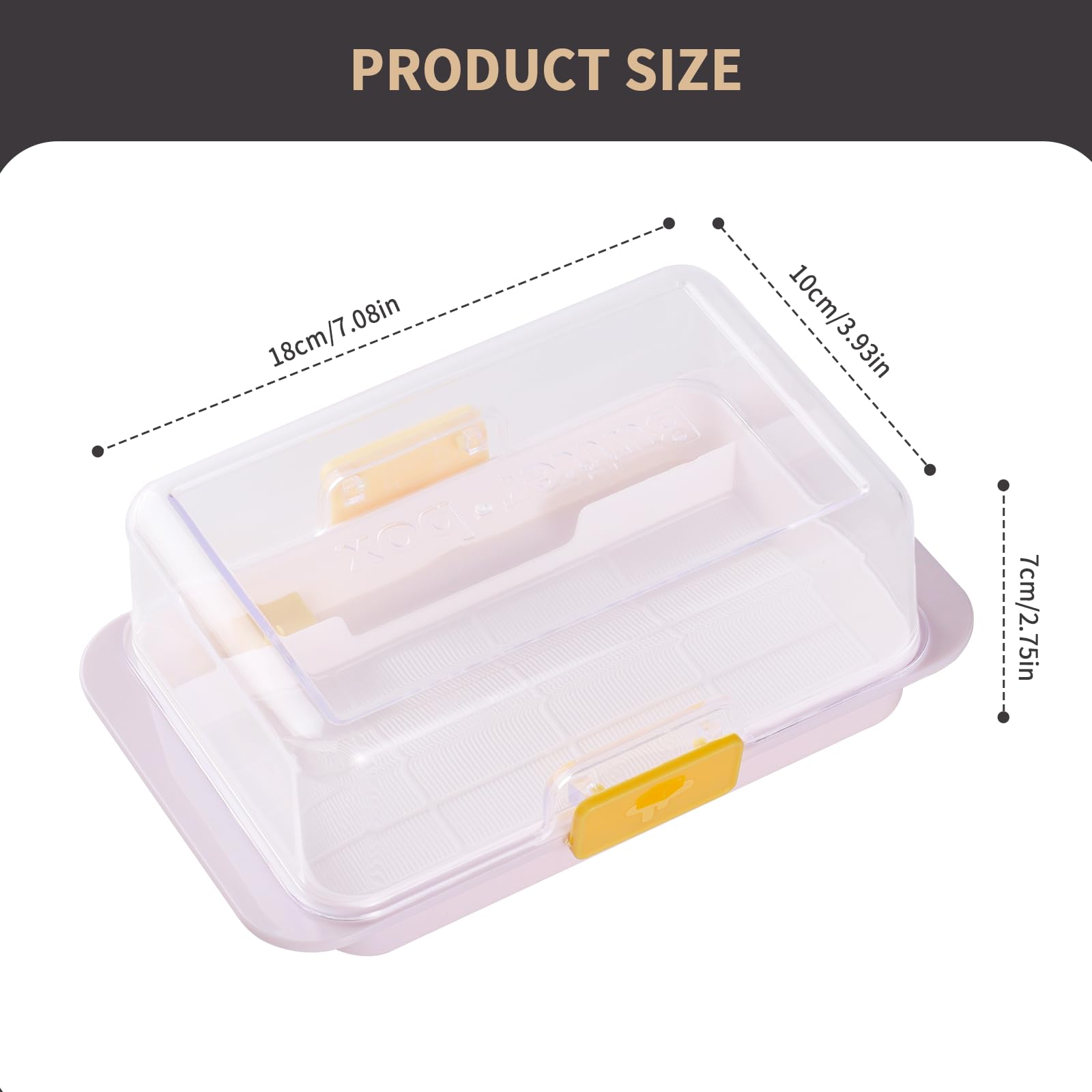 Boîte à Beurre Avec Spatule - Capacité 500 G - Couvercle Hermétique - En PET Transparent - Pour Frigo