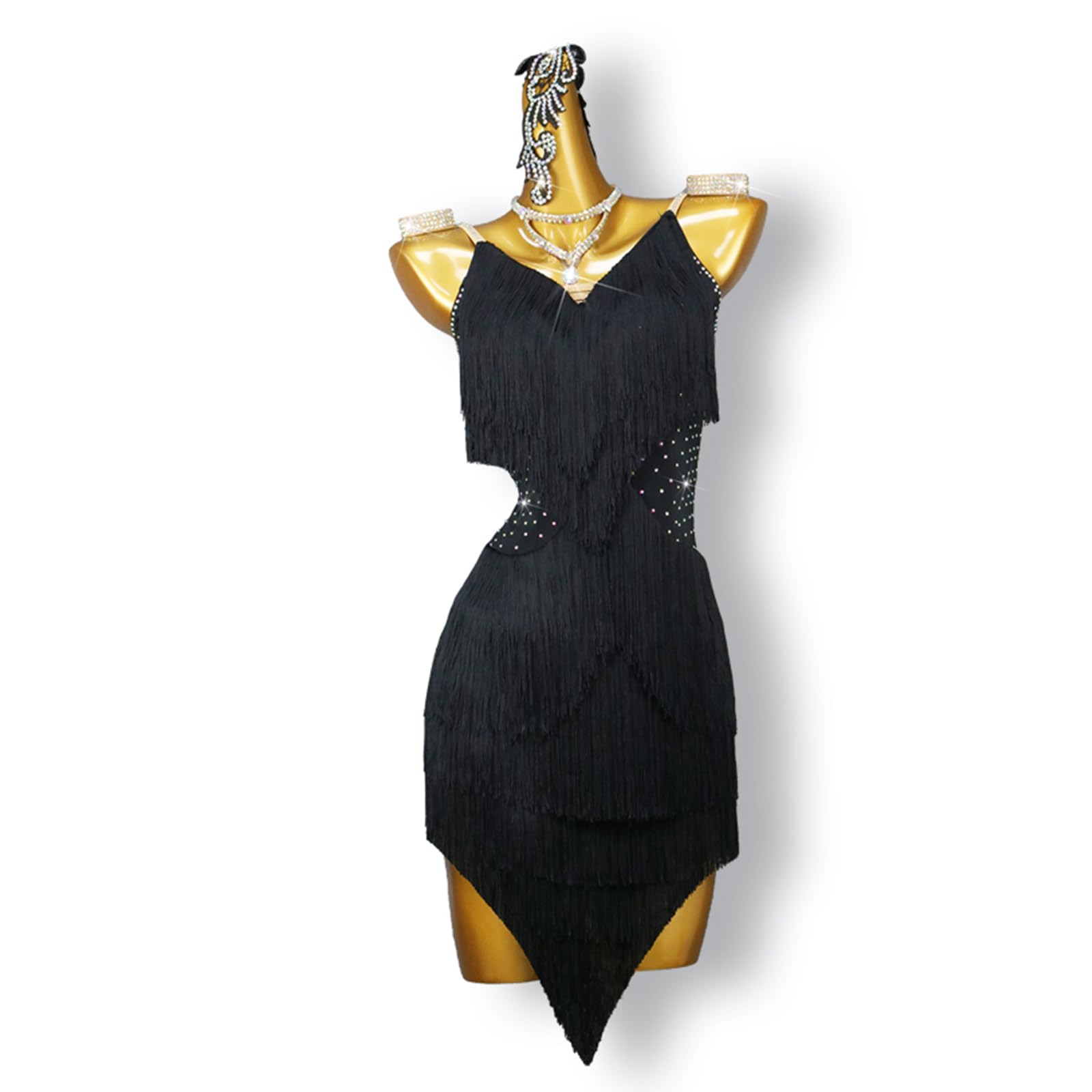 Lateinisches Tanzkleid Damen Fransen Latin Dance Kleider Tanzkleider Damen Fringetango Übungsrock Salsa-Wettbewerbskostüme