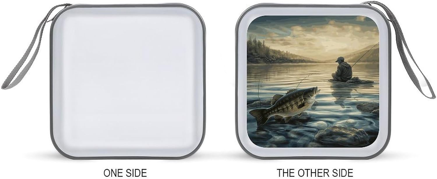 Lake Fish Fishing CD Case CD Storage Box DVD Sleeves