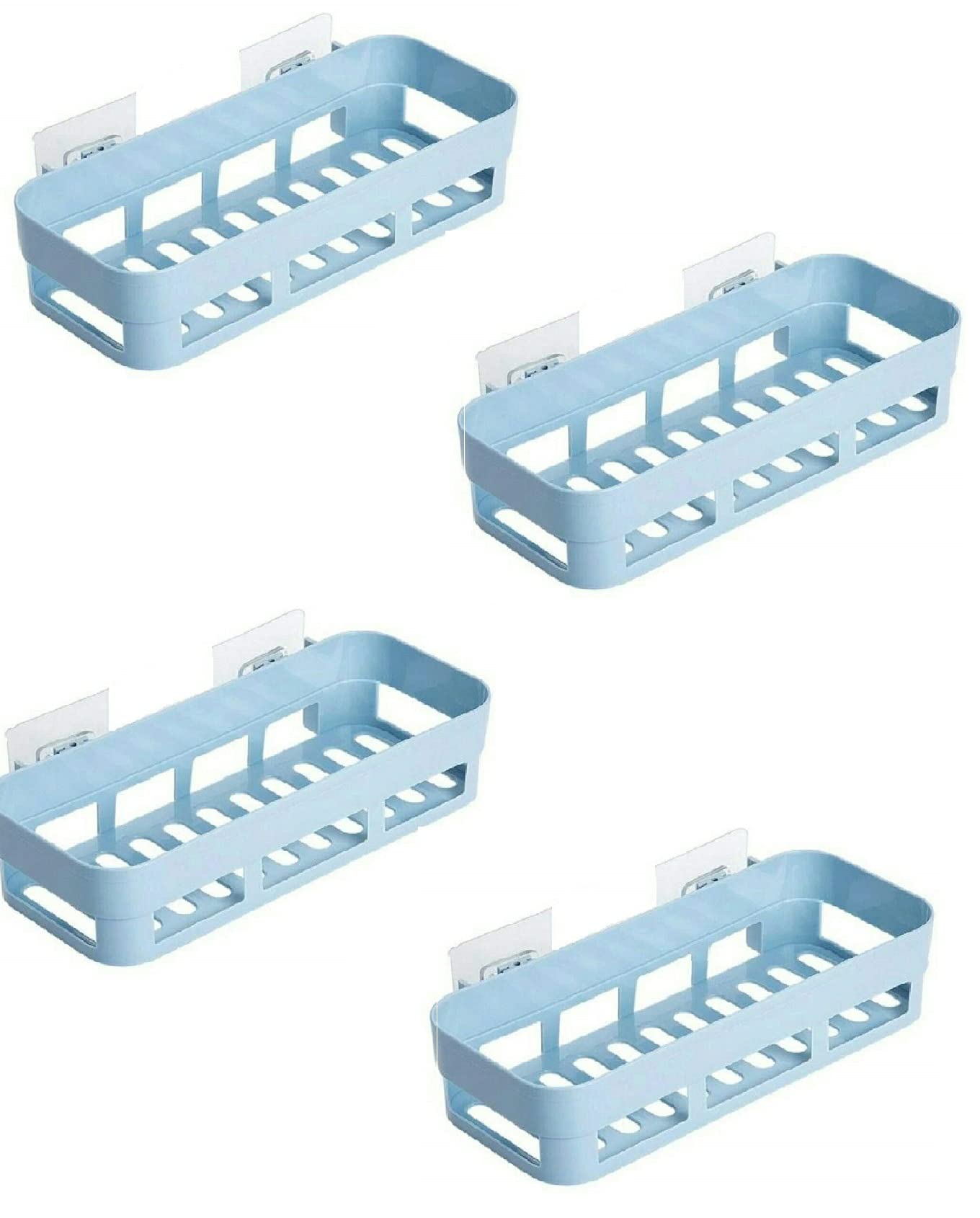 POXEFLIP Bathroom Shelf 4Pcs Set No Drill Super Adhesive Bathroom Shower Organizer Multipurpose Storage Rack(Multicolour) (B09BVL7S59) Amazon Price History, Amazon Price Tracker