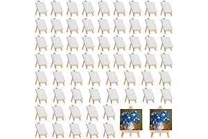 Small Mini Canvases Painting Set with Easels(32 Pack,3 x 3 Inch)