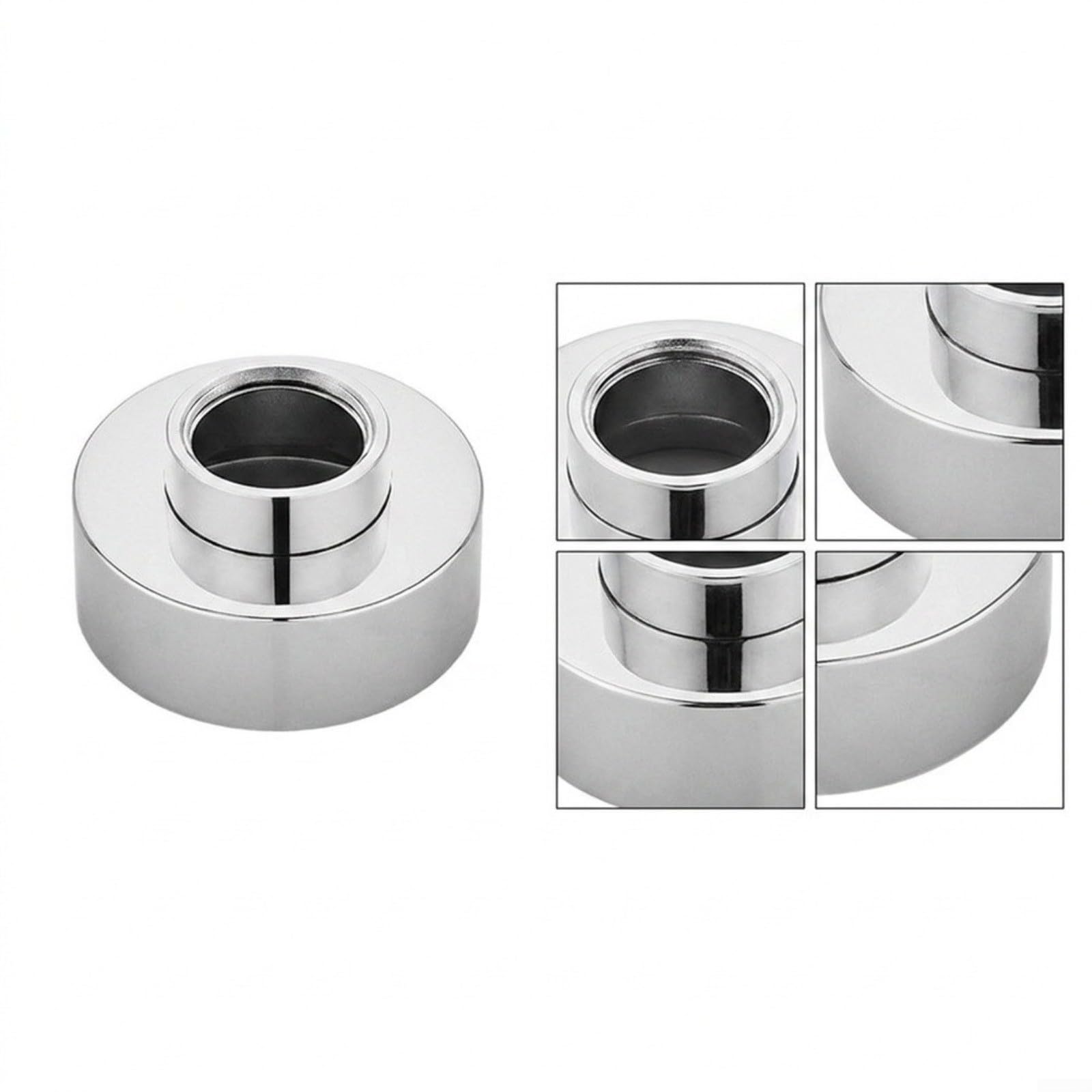 Piastra di copertura per rubinetto doccia, 23-60 mm, argento (6
