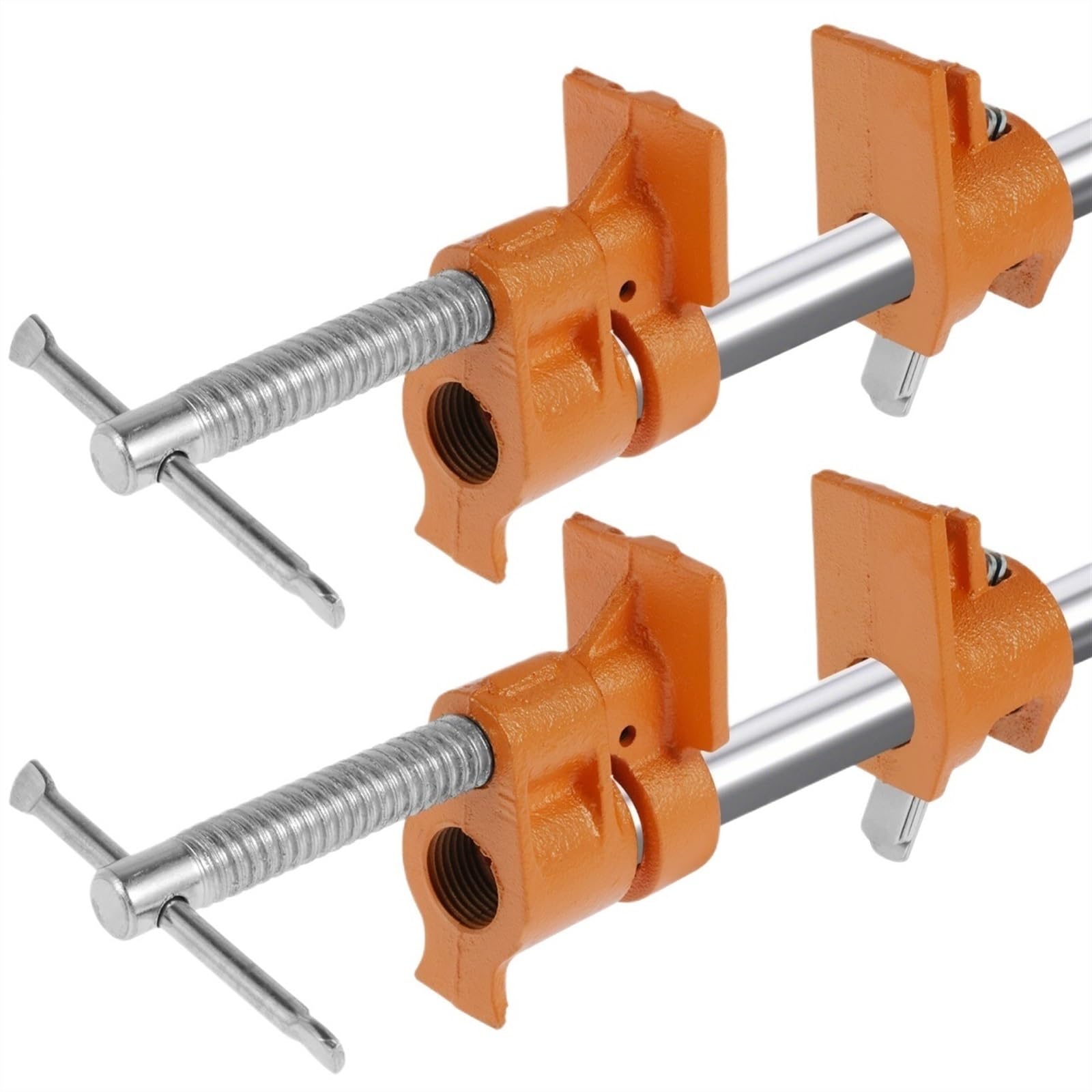 Abrazaderas De Tubo De Metal De 1/2 Pulgadas, Conjunto De Abrazadera De Tubo Negro De 1/2 Pulgadas, Herramientas De Carpintería, Accesorio De Abrazadera De Madera Ajustable For Carpintero, 2 Uds.