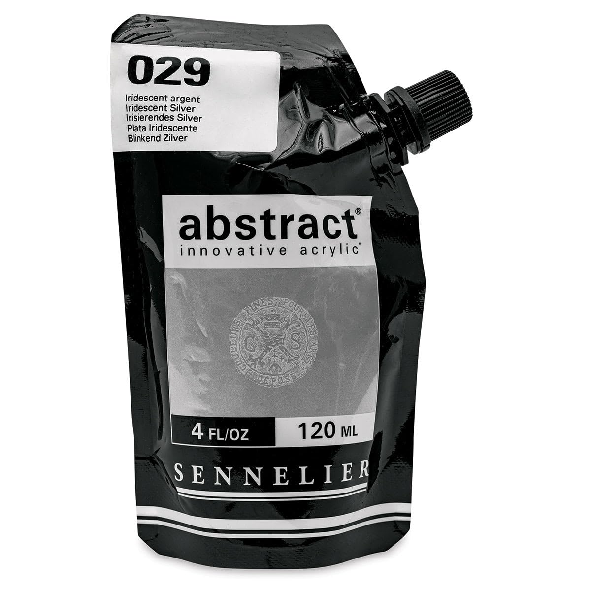 Sennelier 029 Iridescent Silver Abstract Innovative Acrylic Artist Paint Pouch 120Ml (029 Iridescent Silver)