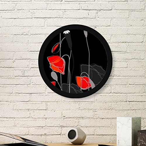 Peinture d'art de la photo de cadre en bois ronde avec finitions artisanales premium