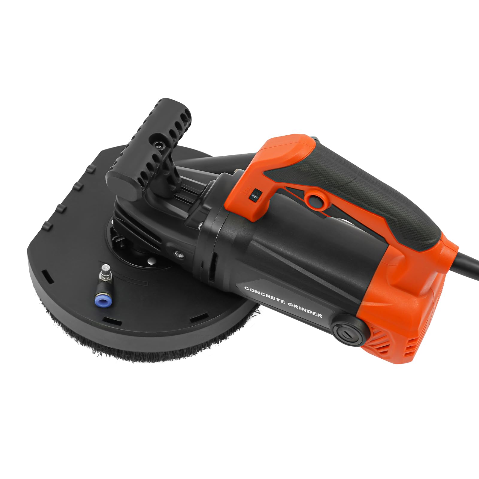 Smerigliatrice per calcestruzzo con aspirazione, 5000 W, 2200-4800 giri/min, disco diamantato da 18 cm, copertura antipolvere, fresatrice per superfici in calcestruzzo per cemento, pietra
