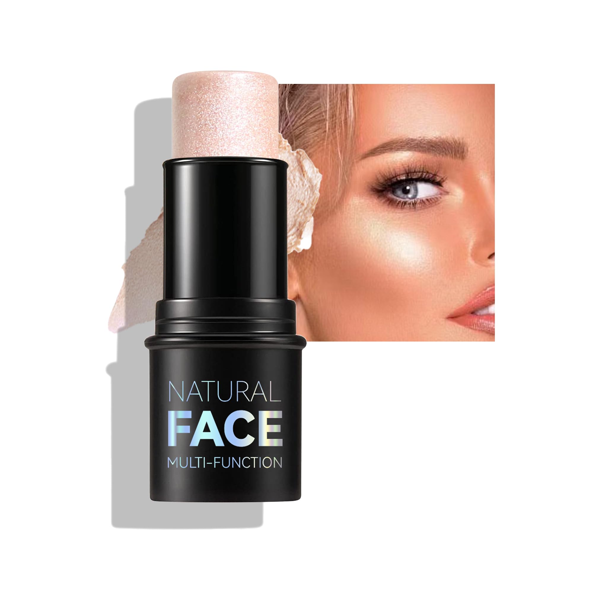 MIESCHER Face Highlight Stick, Cream Texture 2-in-1 Highlighter & Blush, Non-greasy Long-wear Face Highlighter Pen, Waterp...